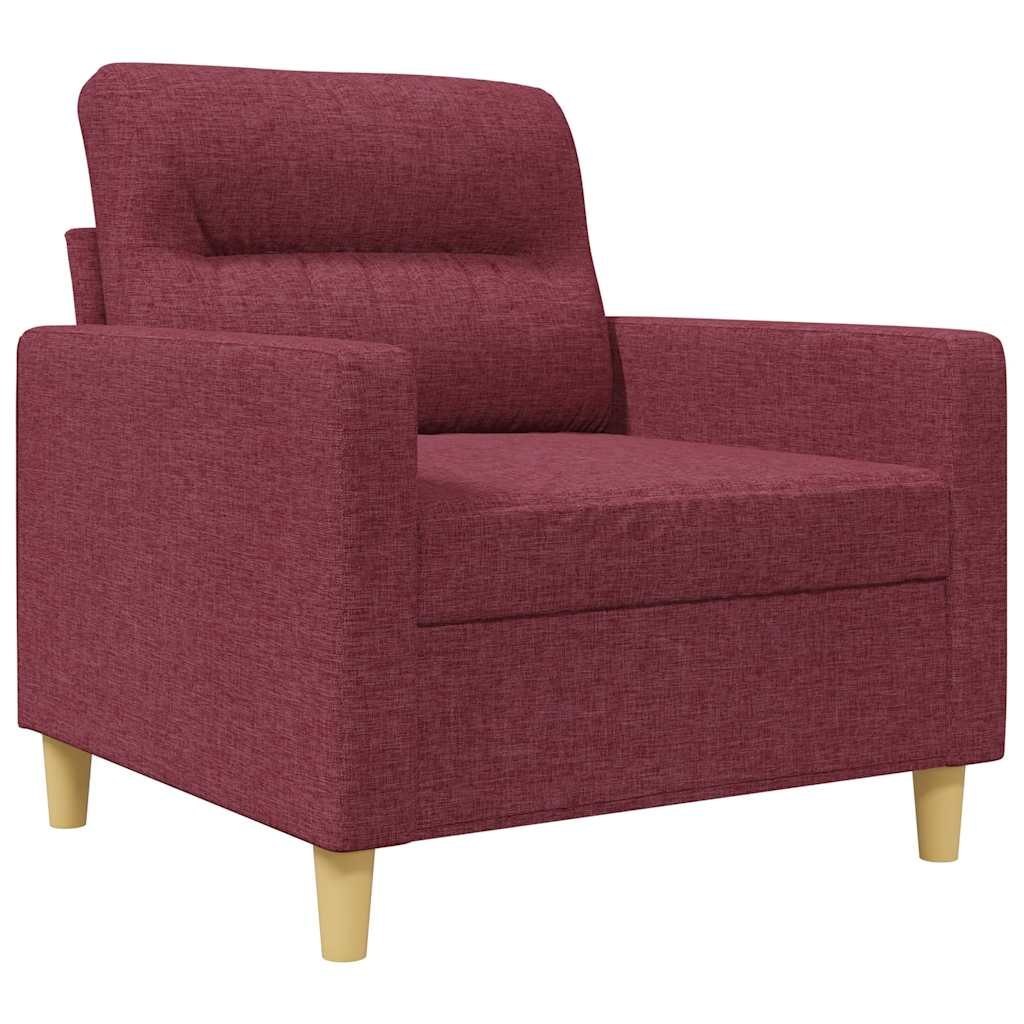 Fotel, winna czerwień, 60 cm, obity tkaniną