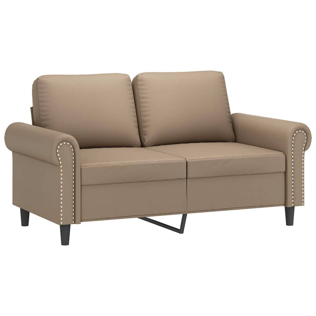 2-osobowa sofa, kolor cappuccino, 120 cm, sztuczna skóra