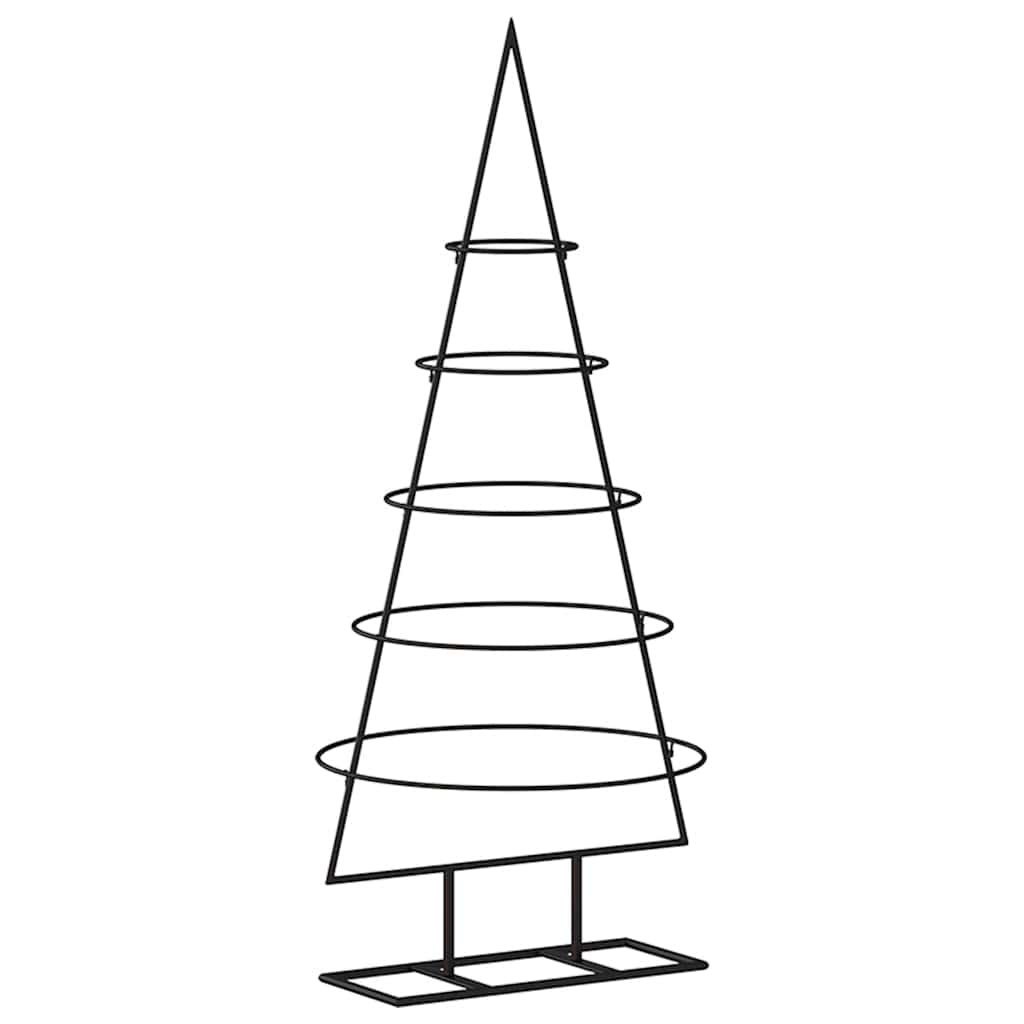 Metalowa choinka świąteczna, do dekoracji, czarna, 90 cm