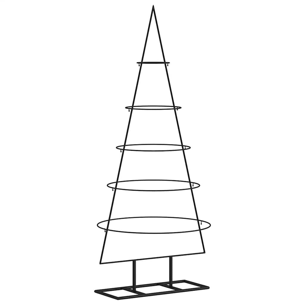 Metalowa choinka świąteczna, do dekoracji, czarna, 125 cm
