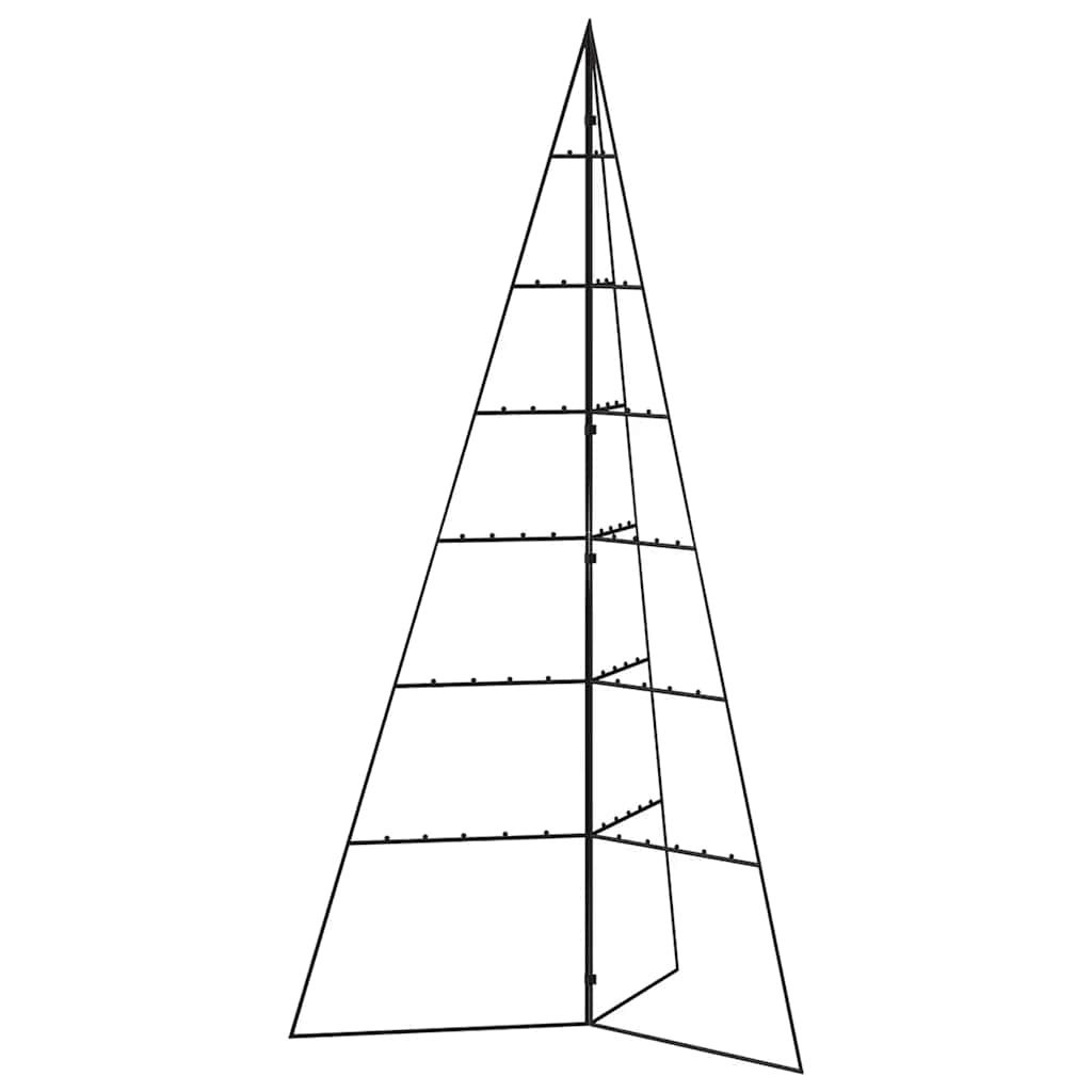 Metalowa choinka świąteczna, do dekoracji, czarna, 140 cm