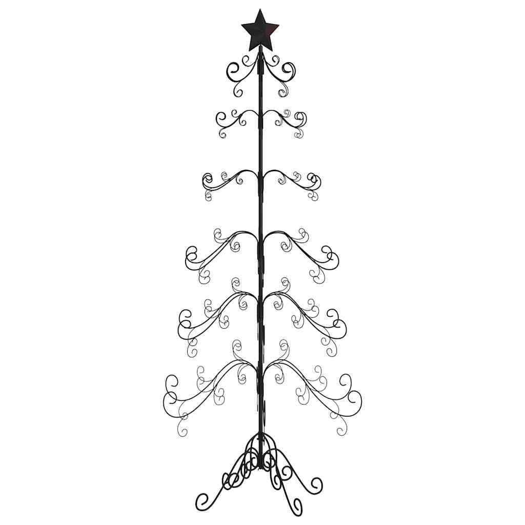 Metalowa choinka świąteczna, do dekoracji, czarna, 180 cm