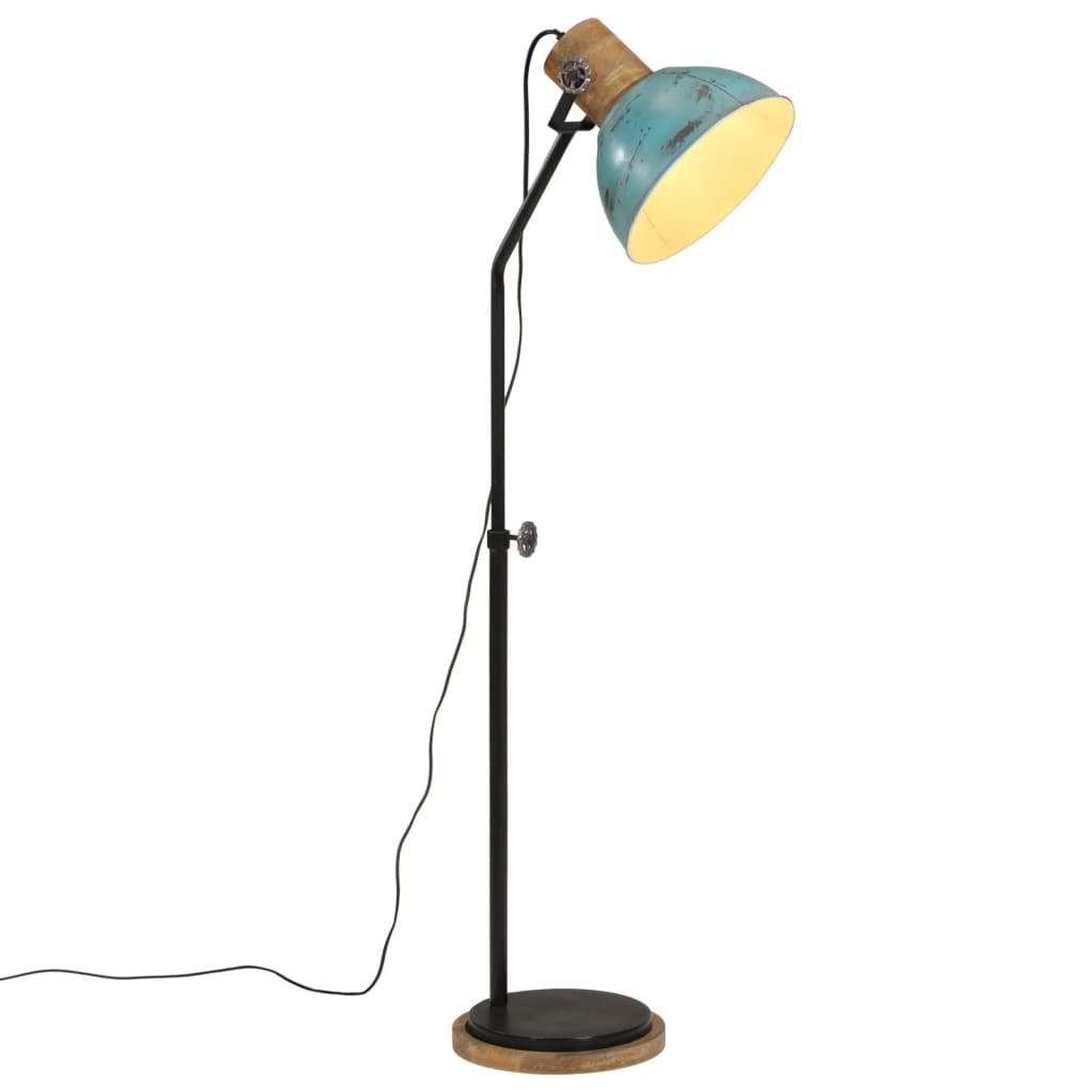 Lampa stojąca, 25 W, postarzany niebieski, 30x30x100-150cm, E27