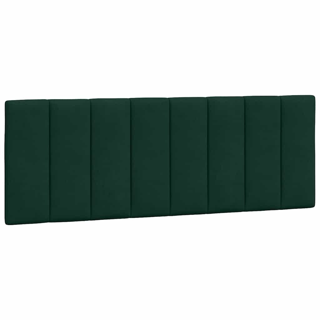 Poduszka na wezgłowie, Hanko, ciemnozielona, 120 cm, aksamitna