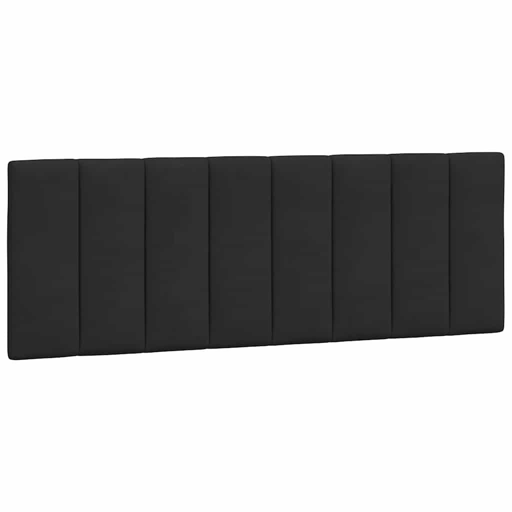 Poduszka na wezgłowie, Hanko, czarna, 140 cm, aksamitna
