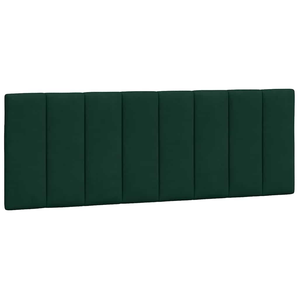 Poduszka na wezgłowie, Hanko, ciemnozielona, 140 cm, aksamitna
