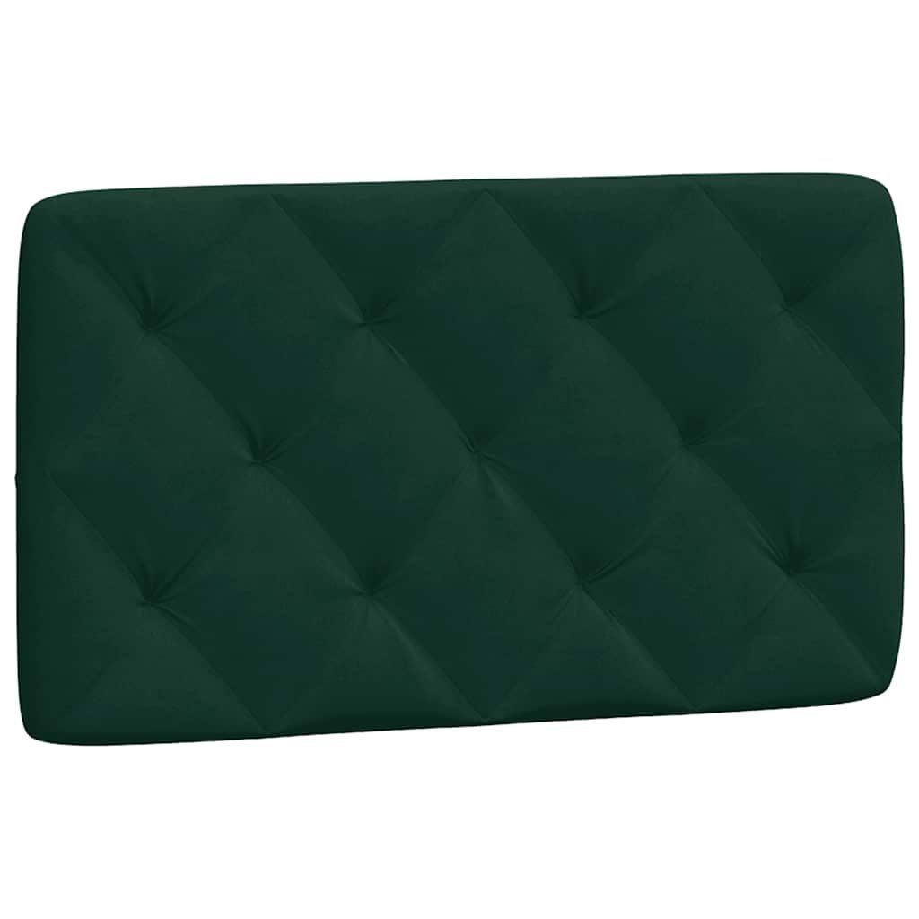 Poduszka na wezgłowie, ciemnozielona, 80 cm, aksamitna