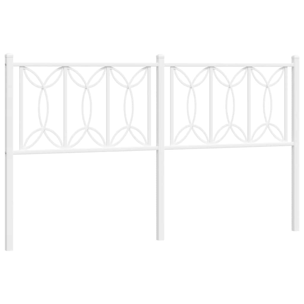 Metalowe wymienne wezgłowie, białe, 150 cm