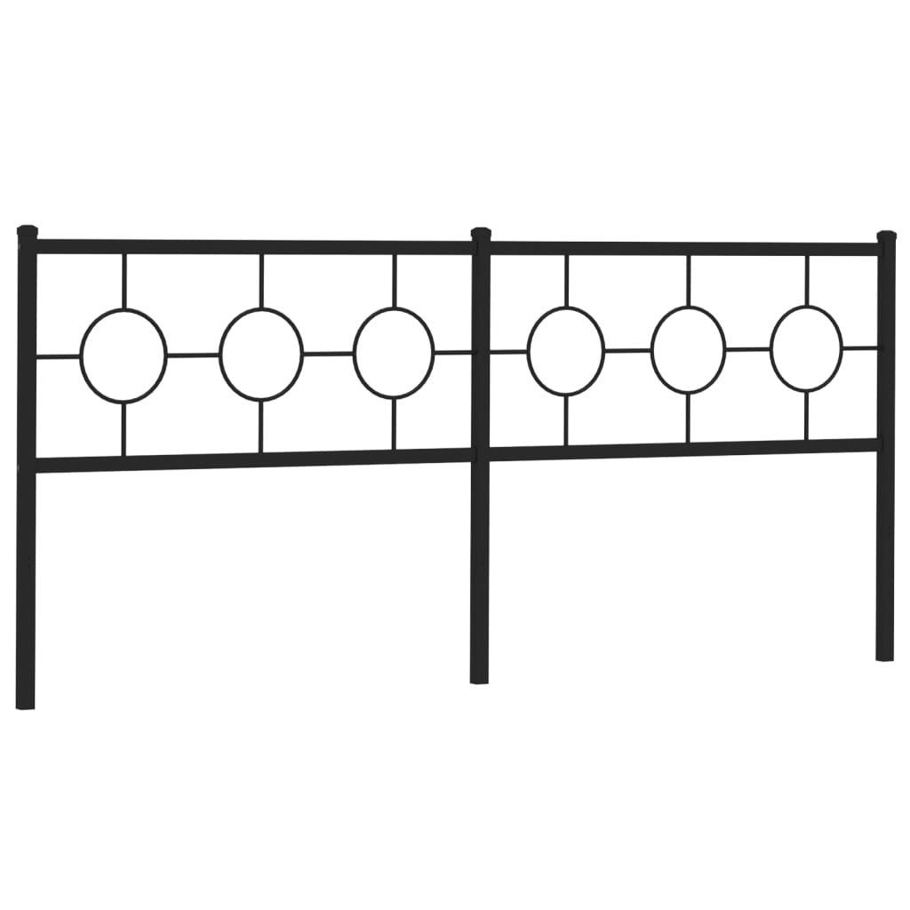 Metalowe wymienne wezgłowie, czarne, 200 cm