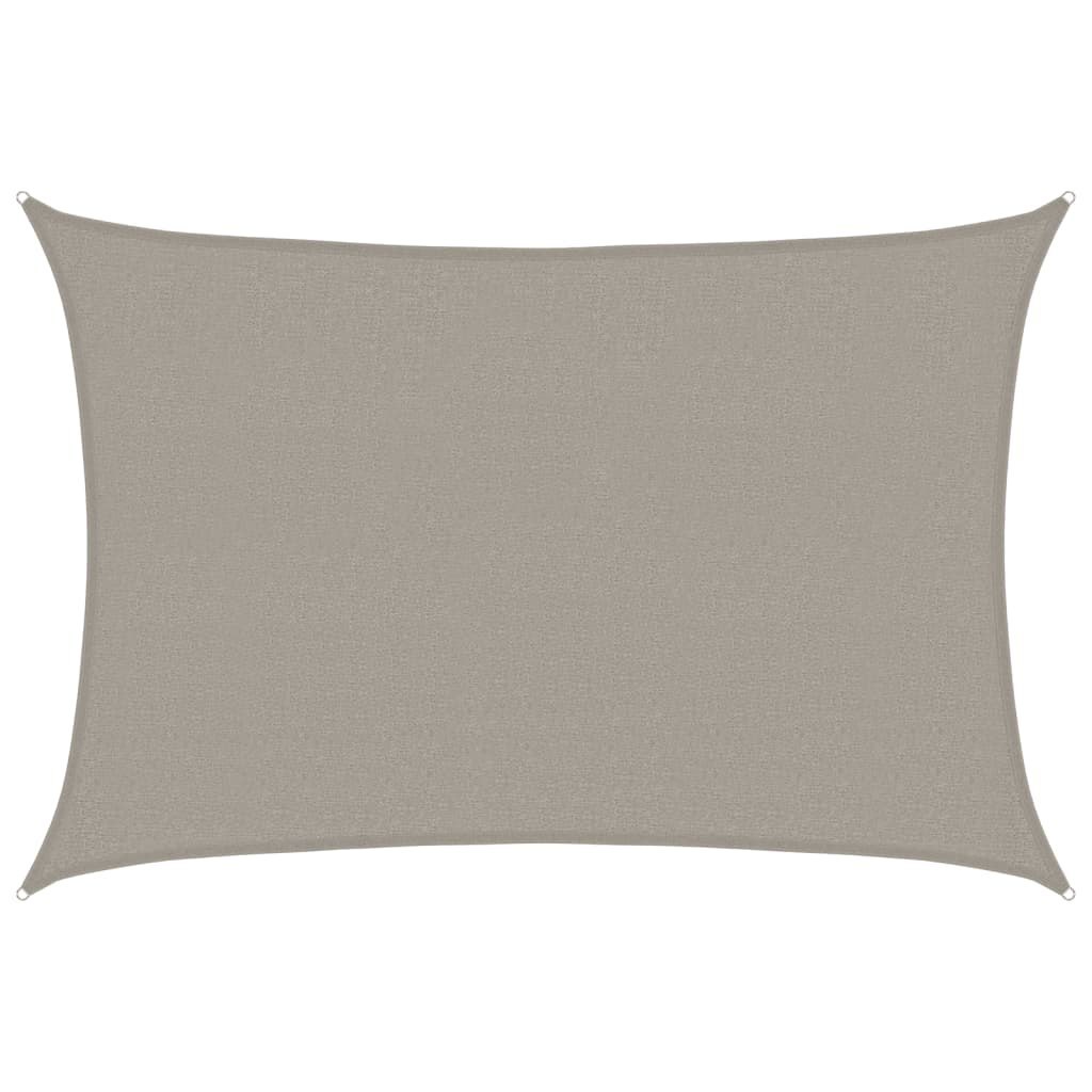 Żagiel przeciwsłoneczny, 160 g/m², jasnoszary, 2,5x3,5 m