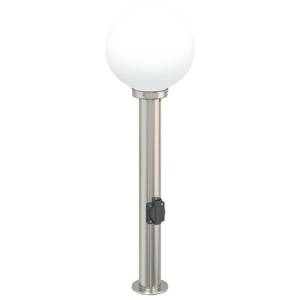 Słupek oświetleniowy z gniazdem 80 cm, stal nierdzewna IP44