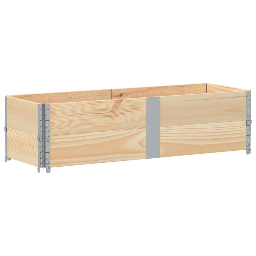 Nadstawki paletowe, 2 szt., 150x50 cm, lite drewno sosnowe