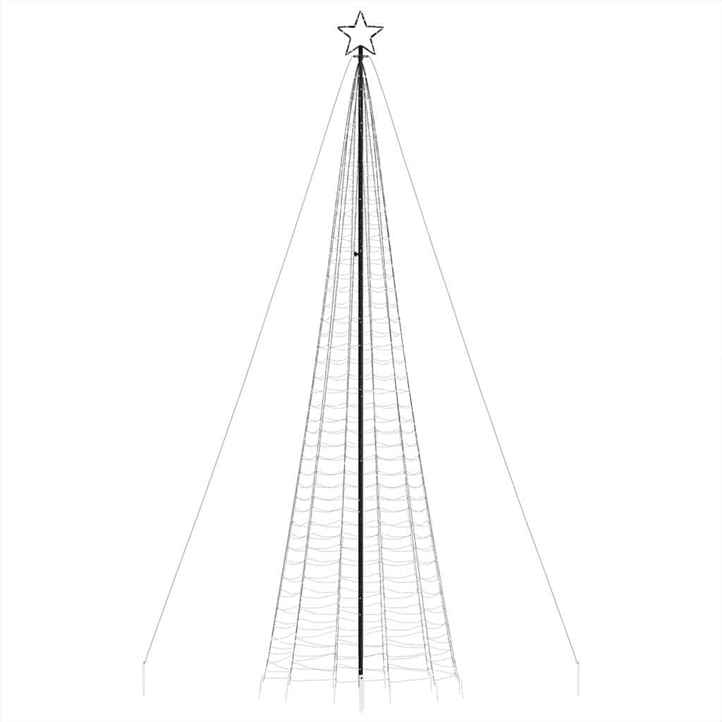 Choinka świąteczna LED kolcami 1534 diody LED Ciepła biel 500cm
