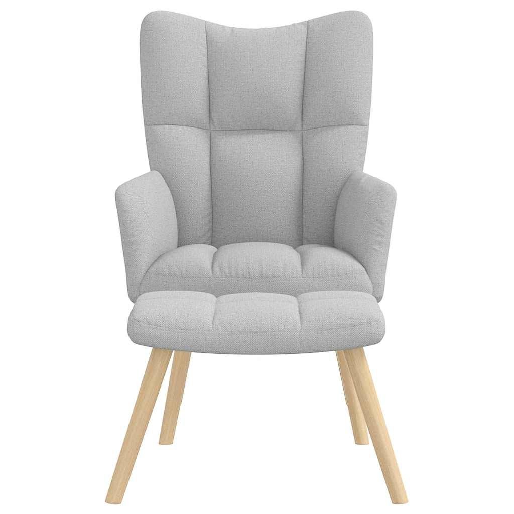 Fotel relaksacyjny z podnóżkiem Cloud Grey Fabric