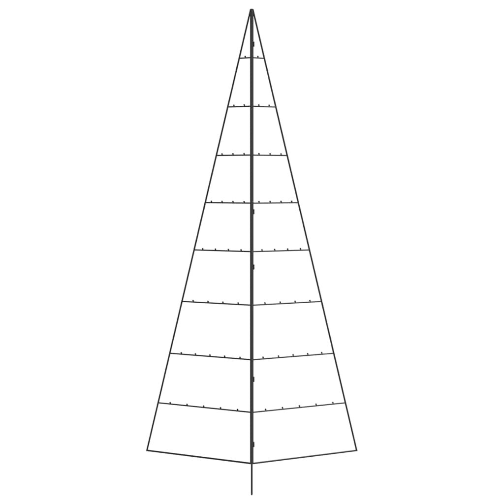 Metalowa choinka świąteczna, do dekoracji, czarna, 210 cm