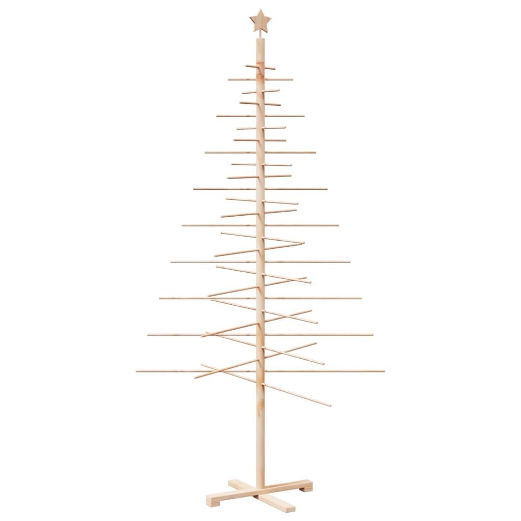 Drewniana choinka do udekorowania, 210 cm, lite drewno sosnowe