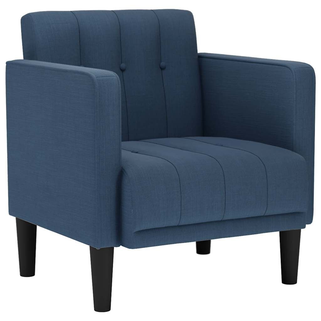 Sofa Fotel z Podłokietnikami Niebieski 53 cm Tkanina