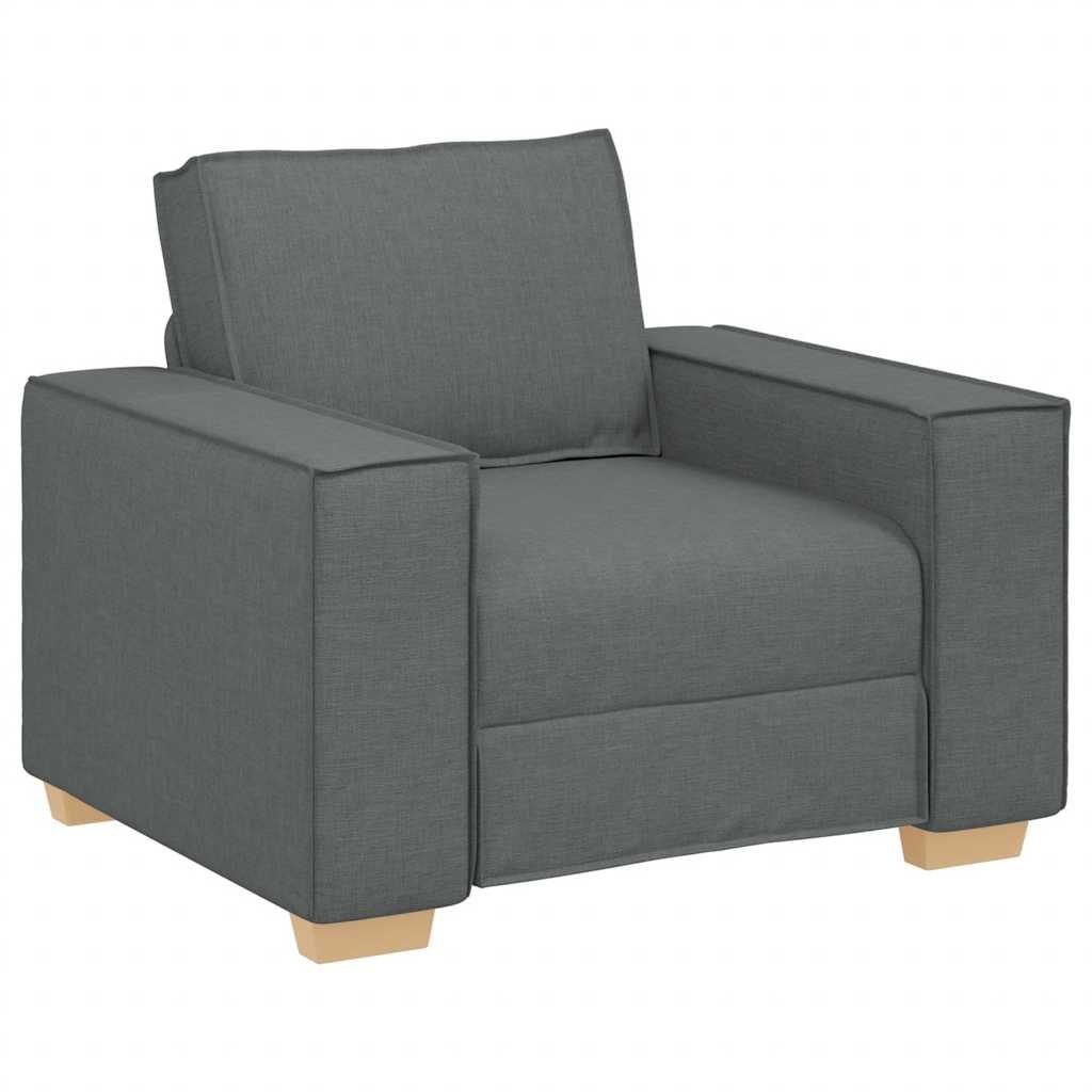 Sofa Fotel Ciemnoszary 100x78x84 cm Tkanina