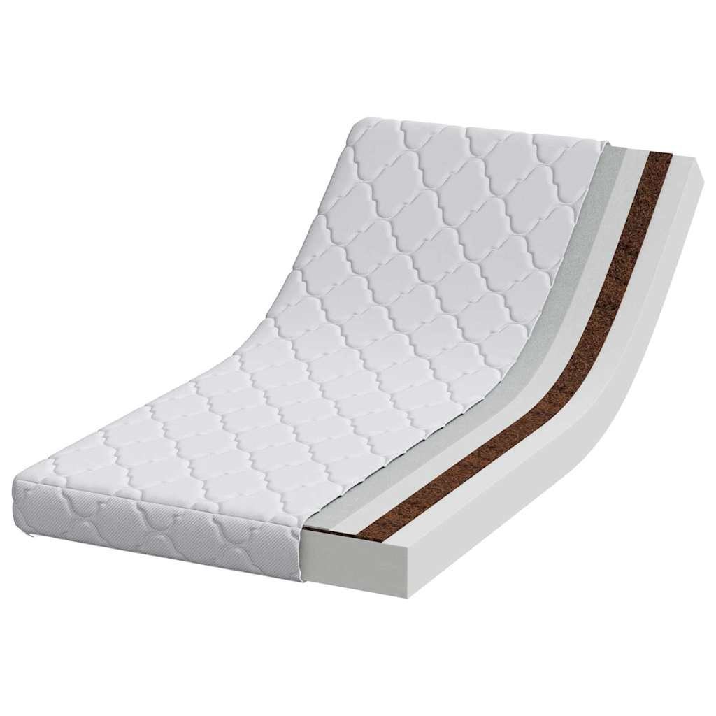 Materac Biały 60 x 120 cm Tkanina żakardowa