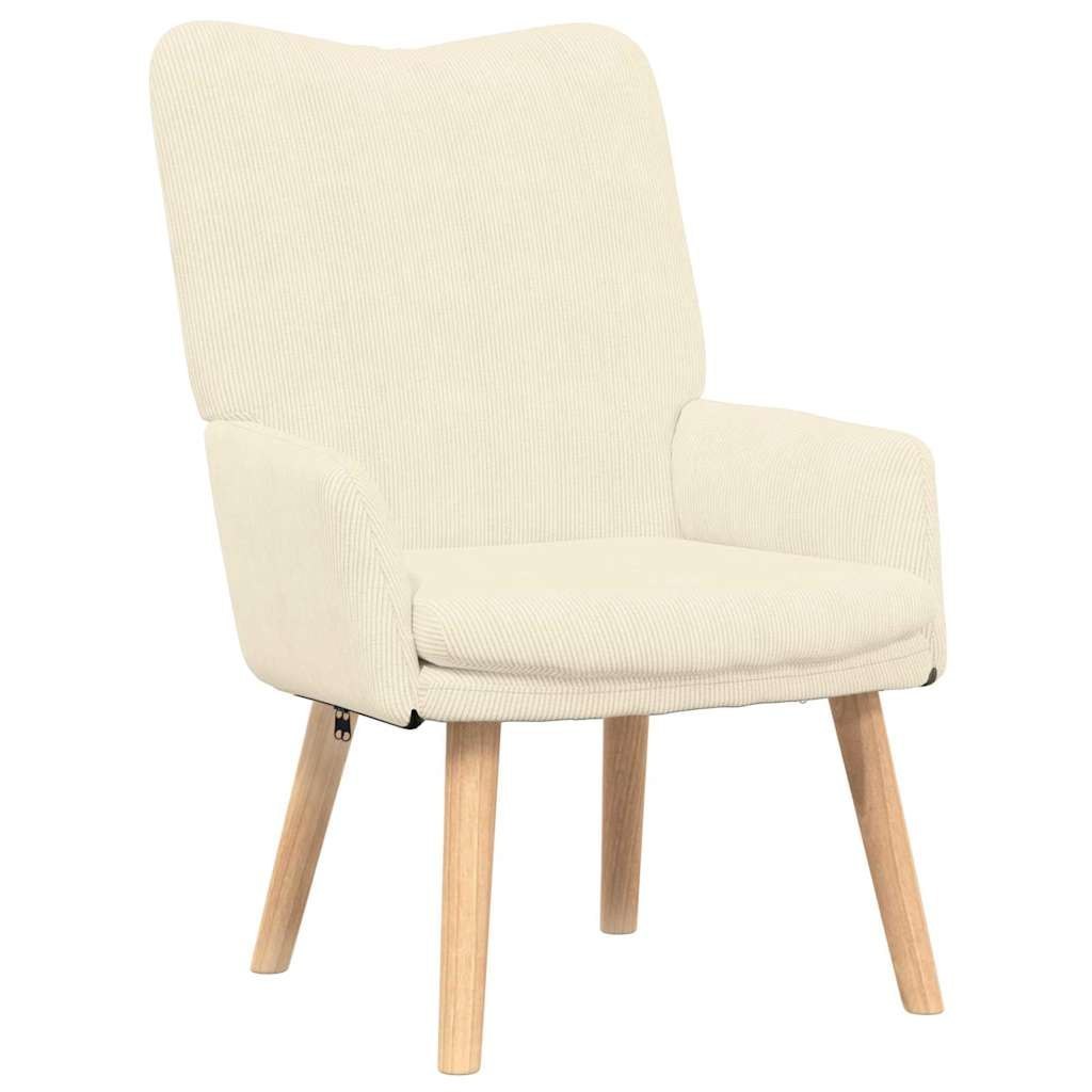 Fotel Kremowy 63 x 67 x 94 cm tkanina