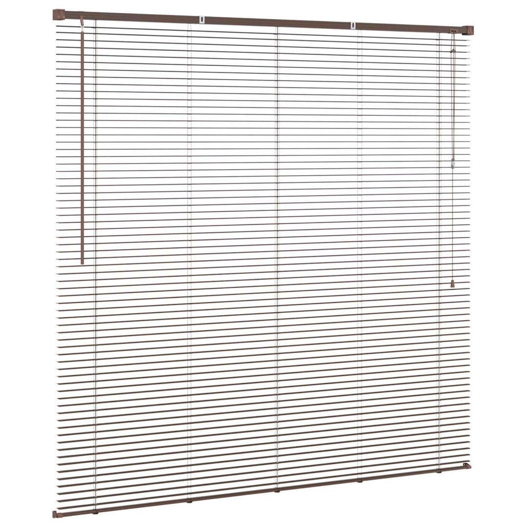 Żaluzja wenecka Ciemny brąz 160 x 150 cm 25 mm PVC