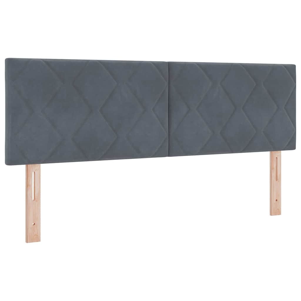 Zagłówek Ciemnoszary 144 cm Aksamit