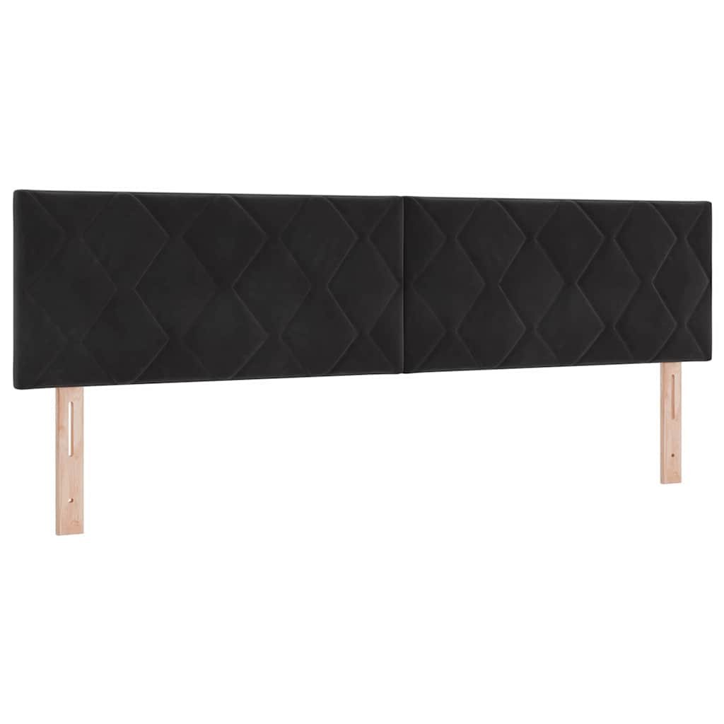 Zagłówek Czarny 180 cm Aksamit