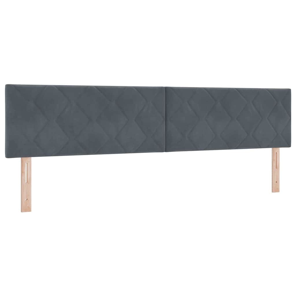 Zagłówek Ciemnoszary 200 cm Aksamit