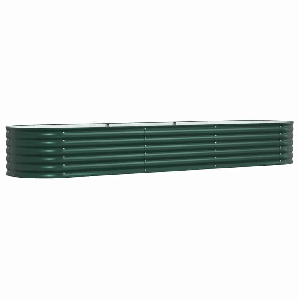 Podniesiony grządka zielony 320 x 80 x 44 cm Stal