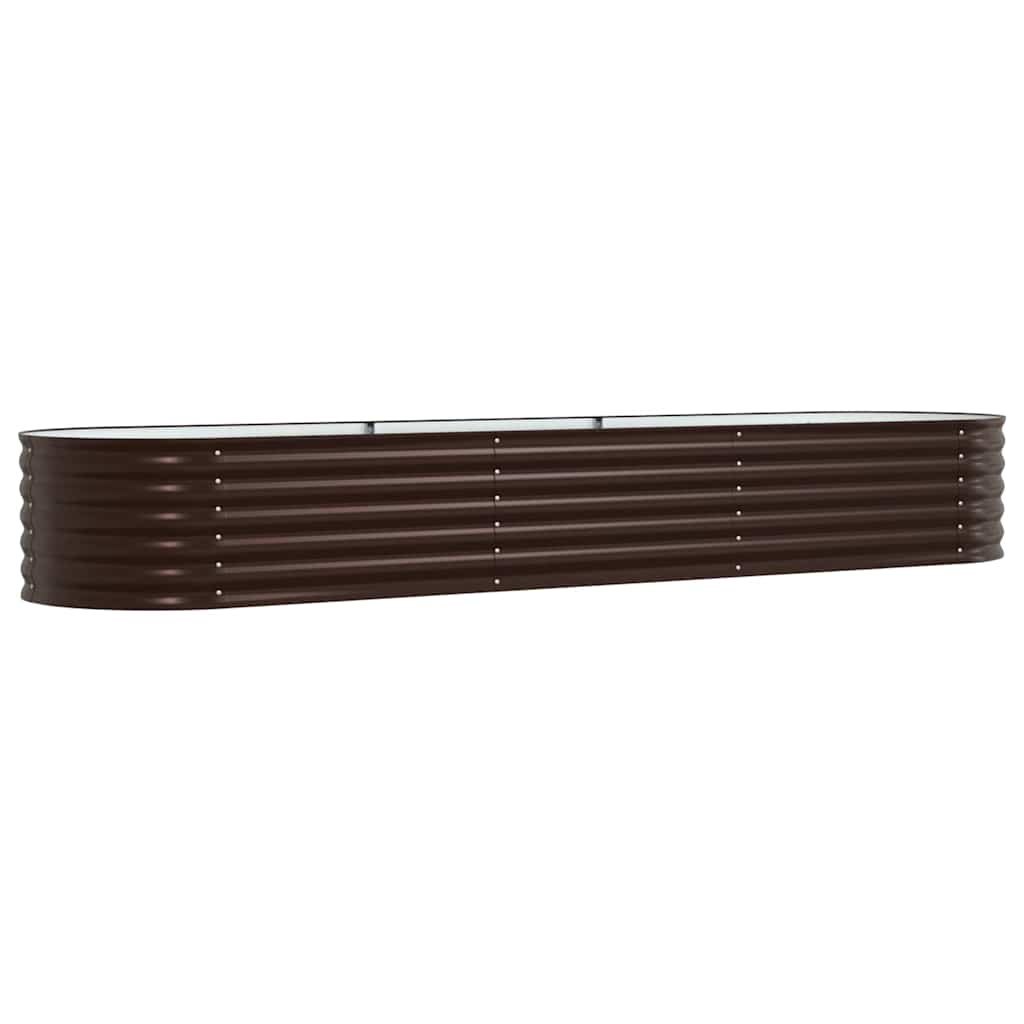 Podniesiony grządka brązowy 320 x 80 x 44 cm Stal