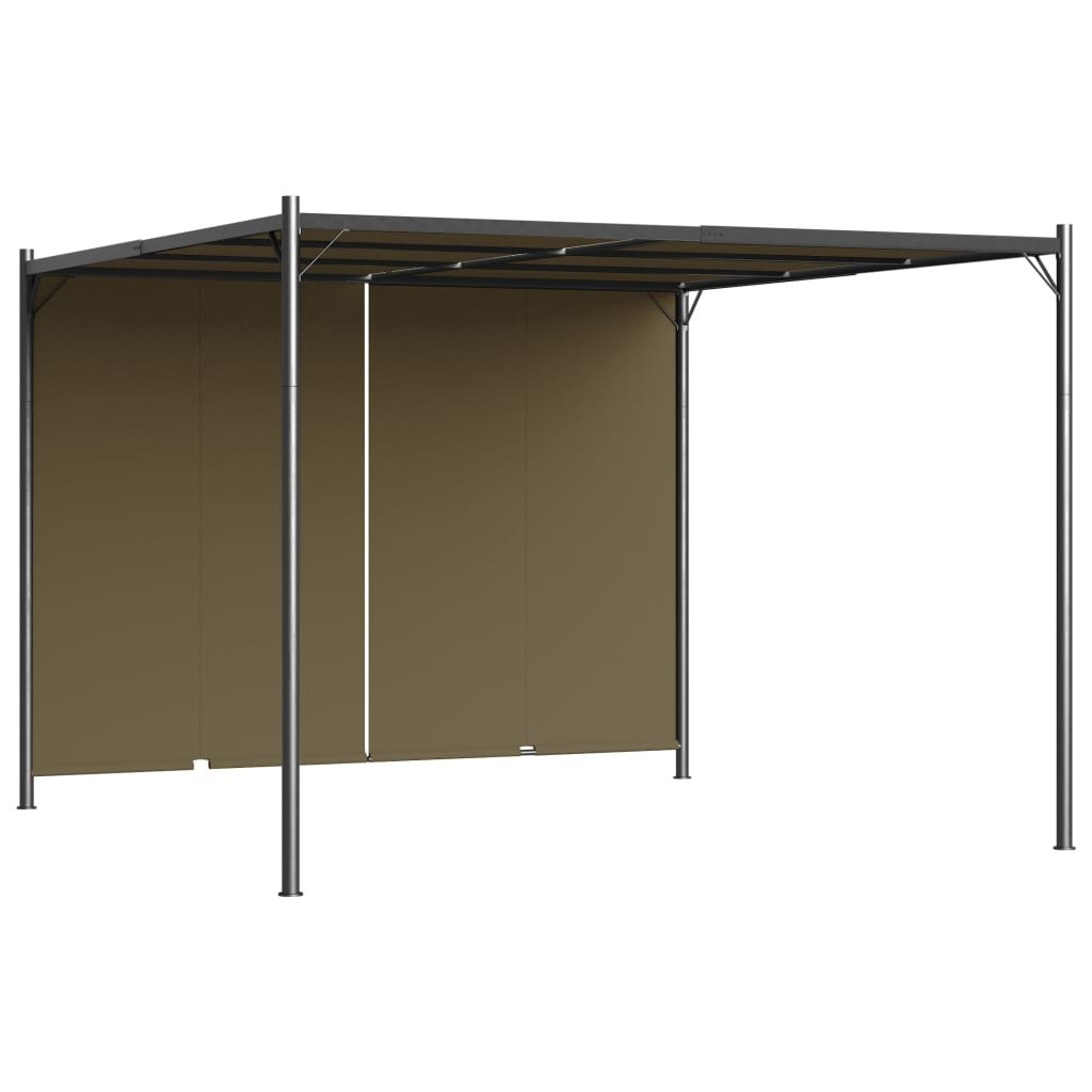 Pergola ogrodowa ze zwijanym dachem, 3x3 m, taupe, 180 g/m² Lumarko!