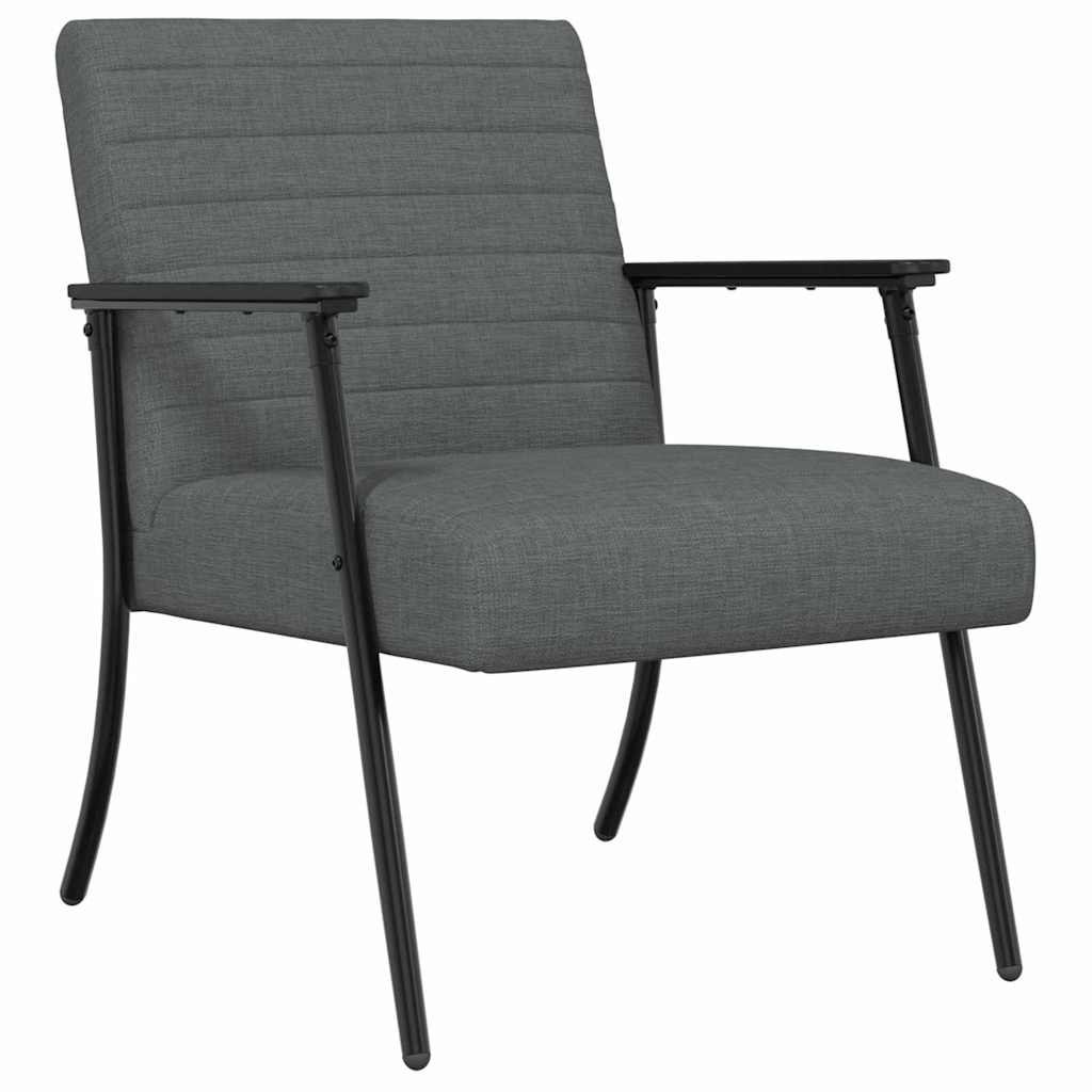 Fotel Ciemnoszary 59 x 75 x 78 cm tkanina