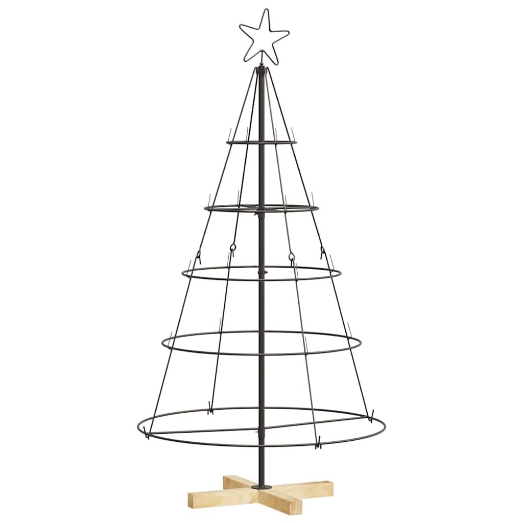 Metalowa choinka ze stojakiem KUOPIO 125 cm Stal Czarny