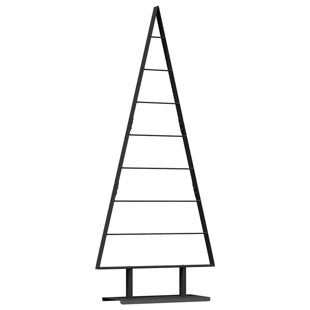 Metalowa choinka świąteczna z podstawą Czarny 150 cm Stal