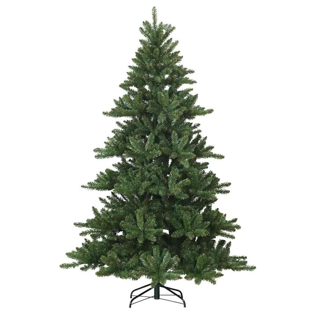 Sztuczna choinka z zawiasami zielony 210 cm PVC, stal