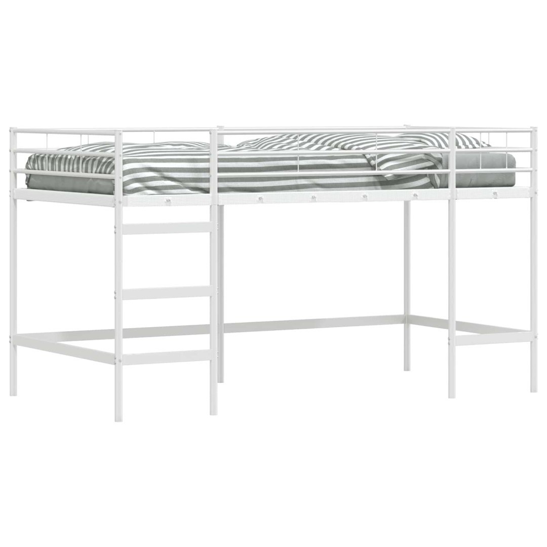 Łóżko piętrowe dla dzieci Gładki Biały 100 x 200 cm Stal