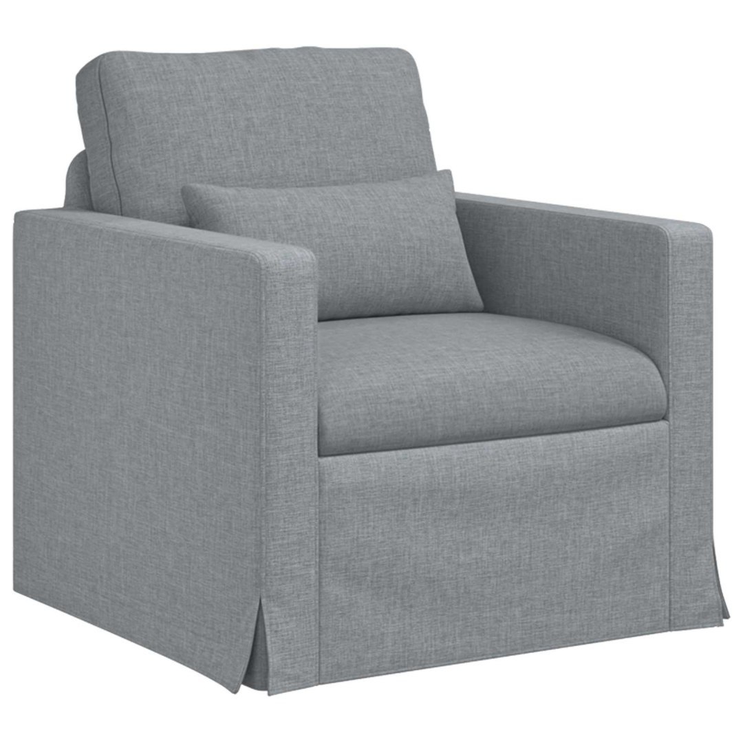 Sofa Jasnoszary 78 x 77 x 80 cm tkanina