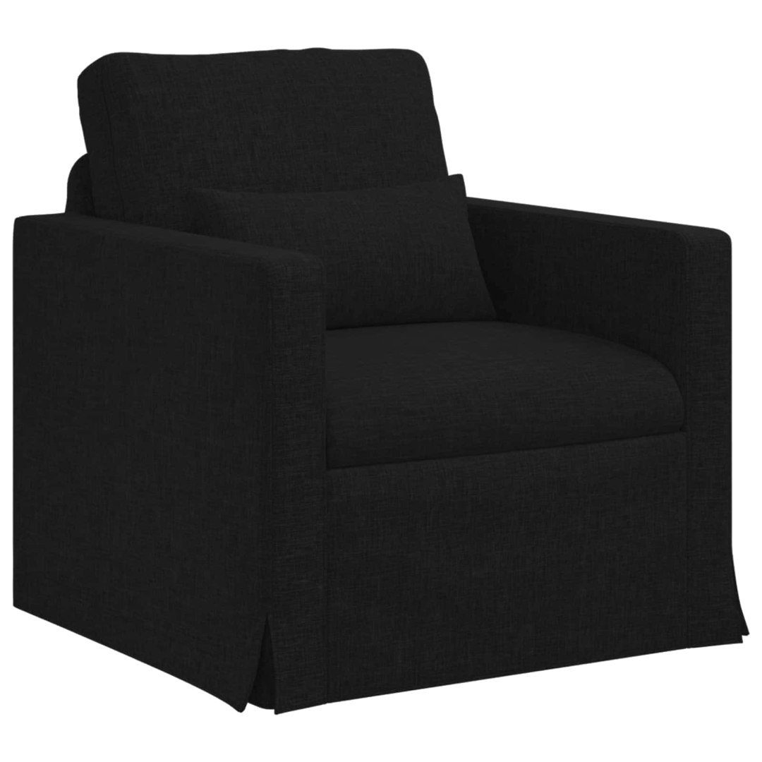 Sofa Czarny 78 x 77 x 80 cm tkanina