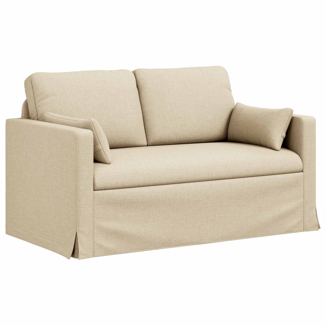 Sofa Kremowy 139 x 78 x 80 cm tkanina