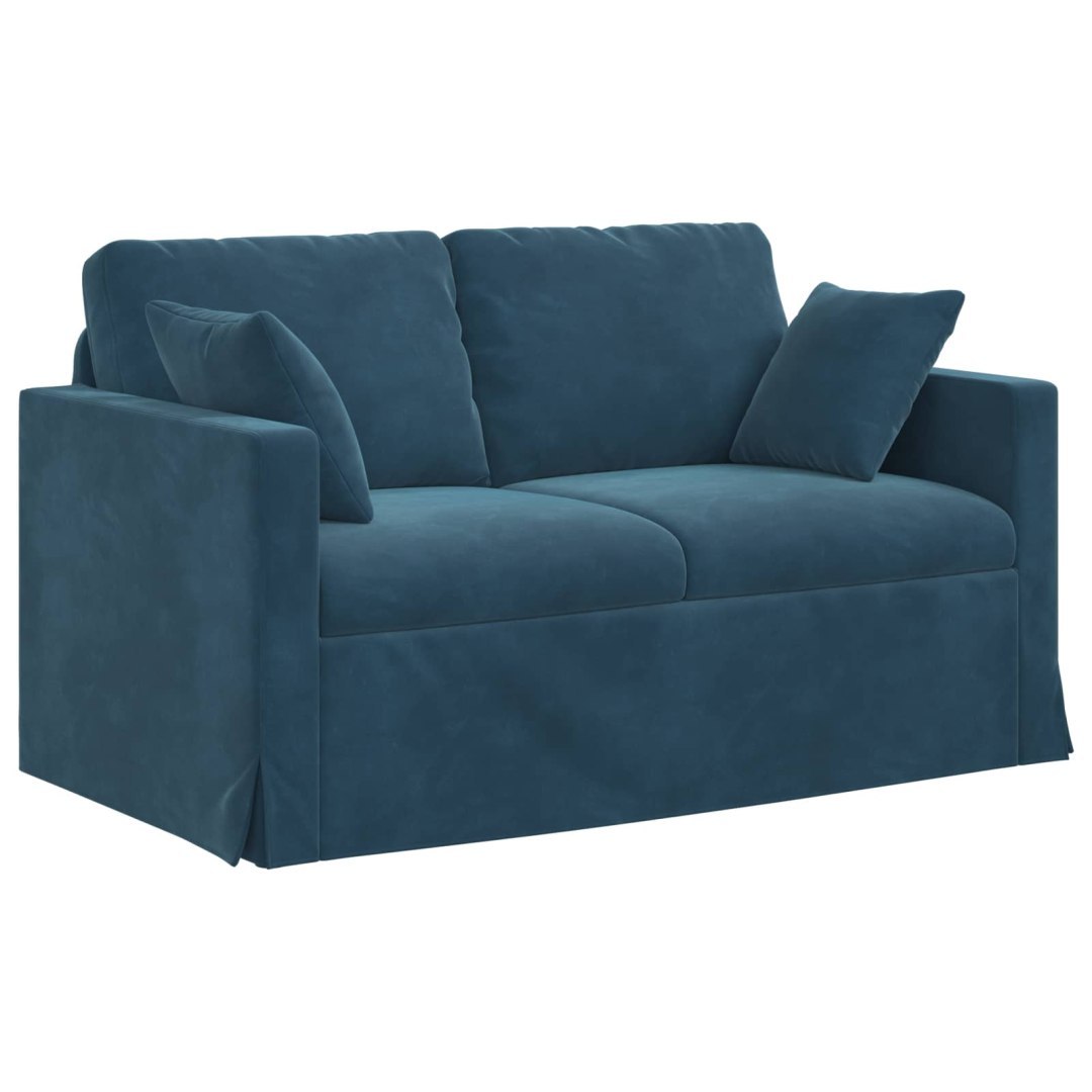 Sofa Niebieski 138 x 78 x 80 cm Aksamit
