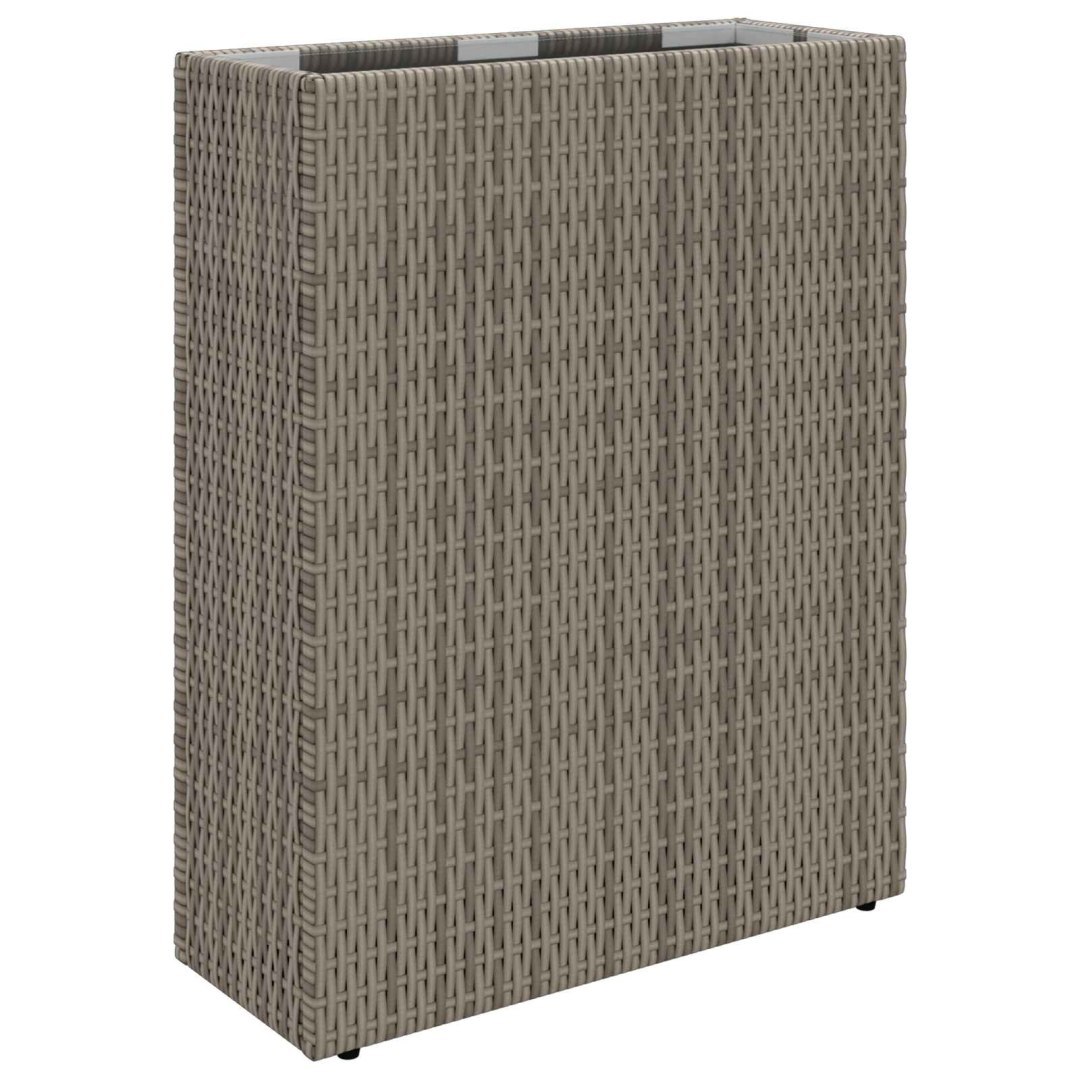 Wysoki Doniczka Szary 55 x 22 x 70 cm polirattan