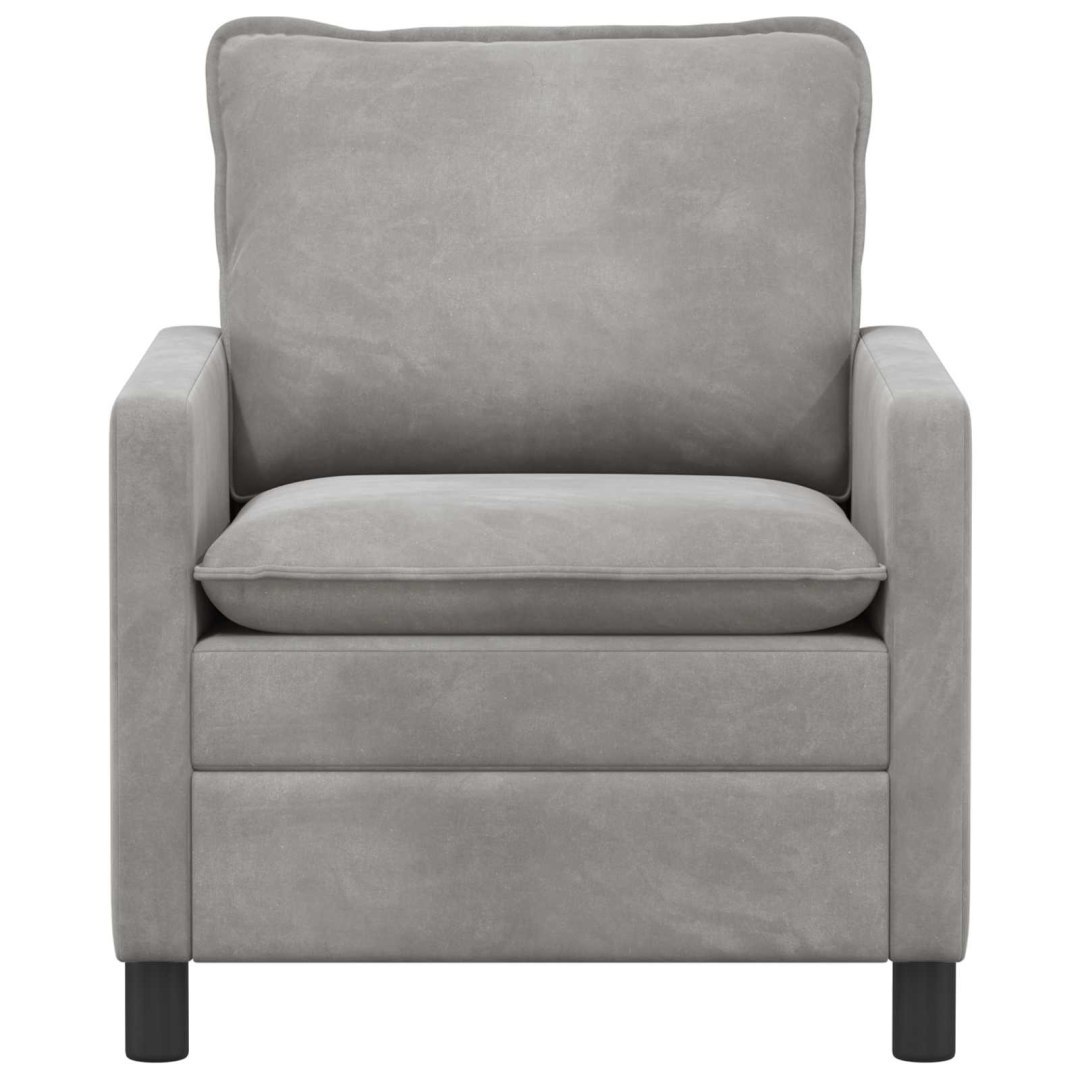 Sofa jasnoszary 76 x 81 x 87,5 cm Welur