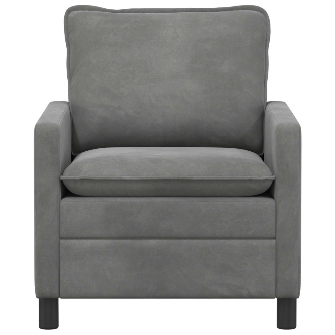 Sofa ciemnoszary 76 x 81 x 87,5 cm Welur