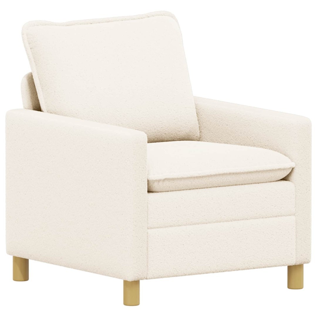 Sofa kremowy 76 x 81 x 87,5 cm tkanina