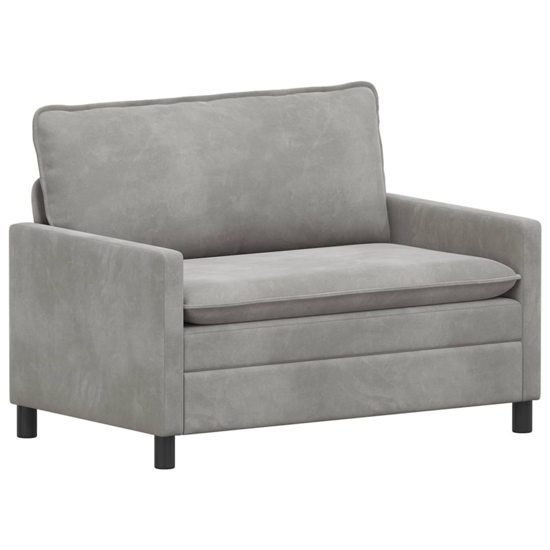 Sofa jasnoszary 126 x 81 x 87,5 cm Welur
