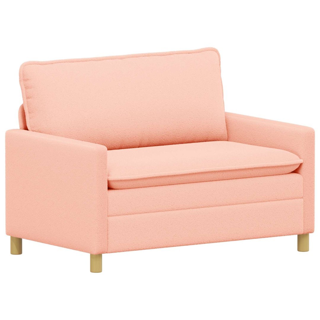 Sofa 2-osobowy różowy 126 x 81 x 87,5 cm tkanina