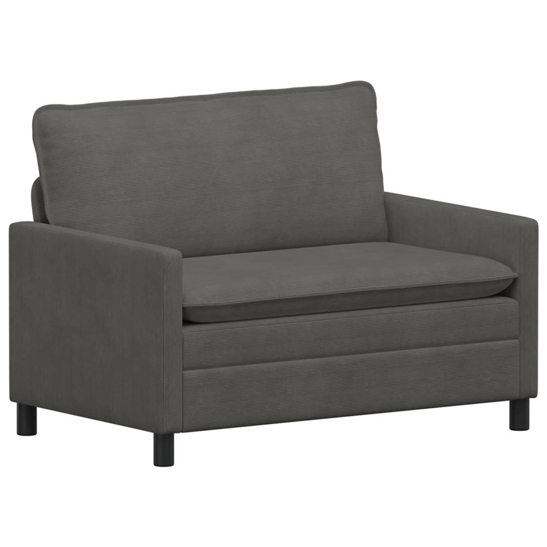Sofa 2-osobowy ciemnoszary 126 x 81 x 87,5 cm tkanina