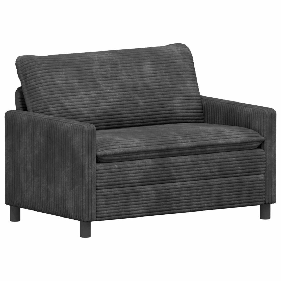 Sofa ciemnoszary 126 x 81 x 87,5 cm Poliester