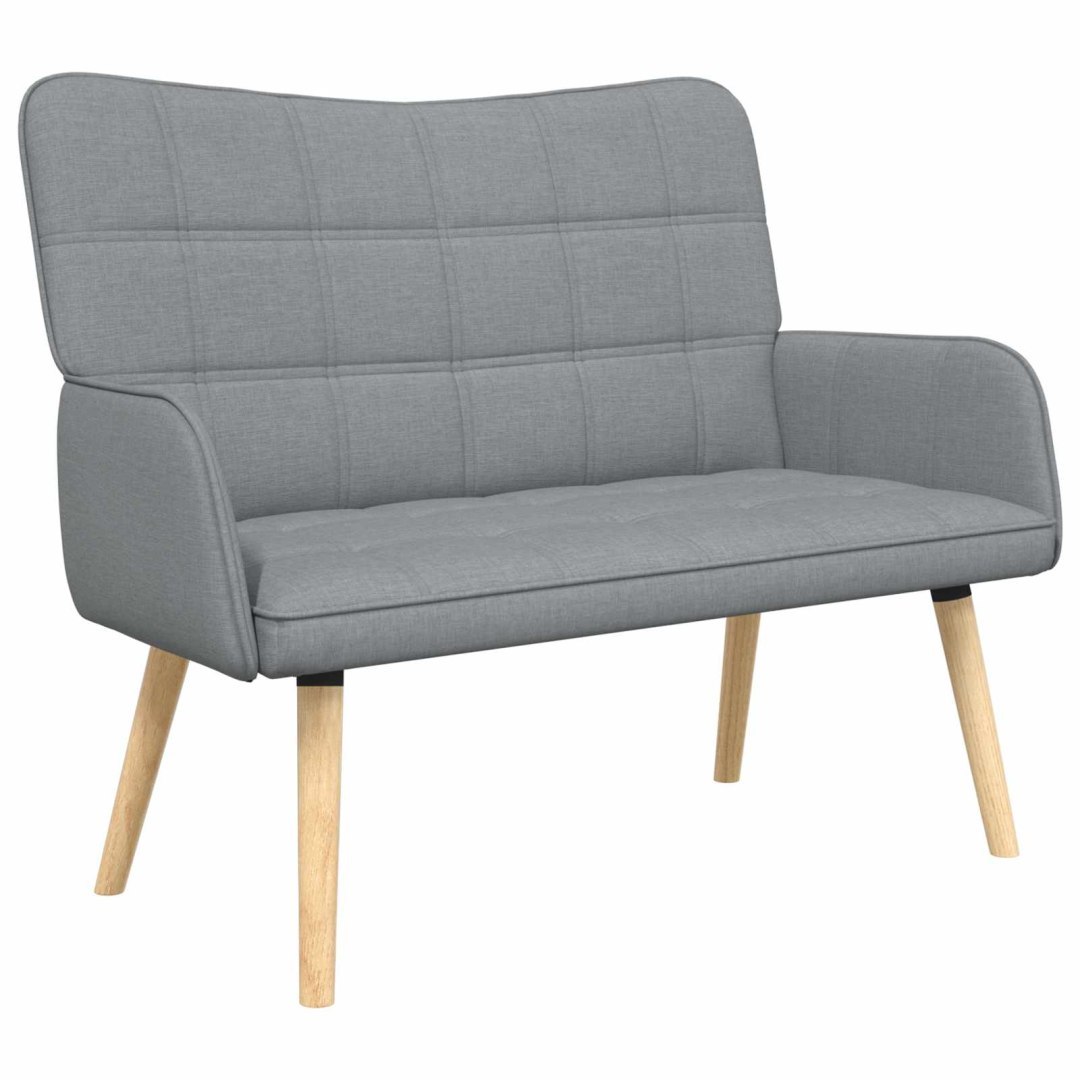 Sofa dwuosobowa jasnoszary 115 x 61 x 87 cm tkanina