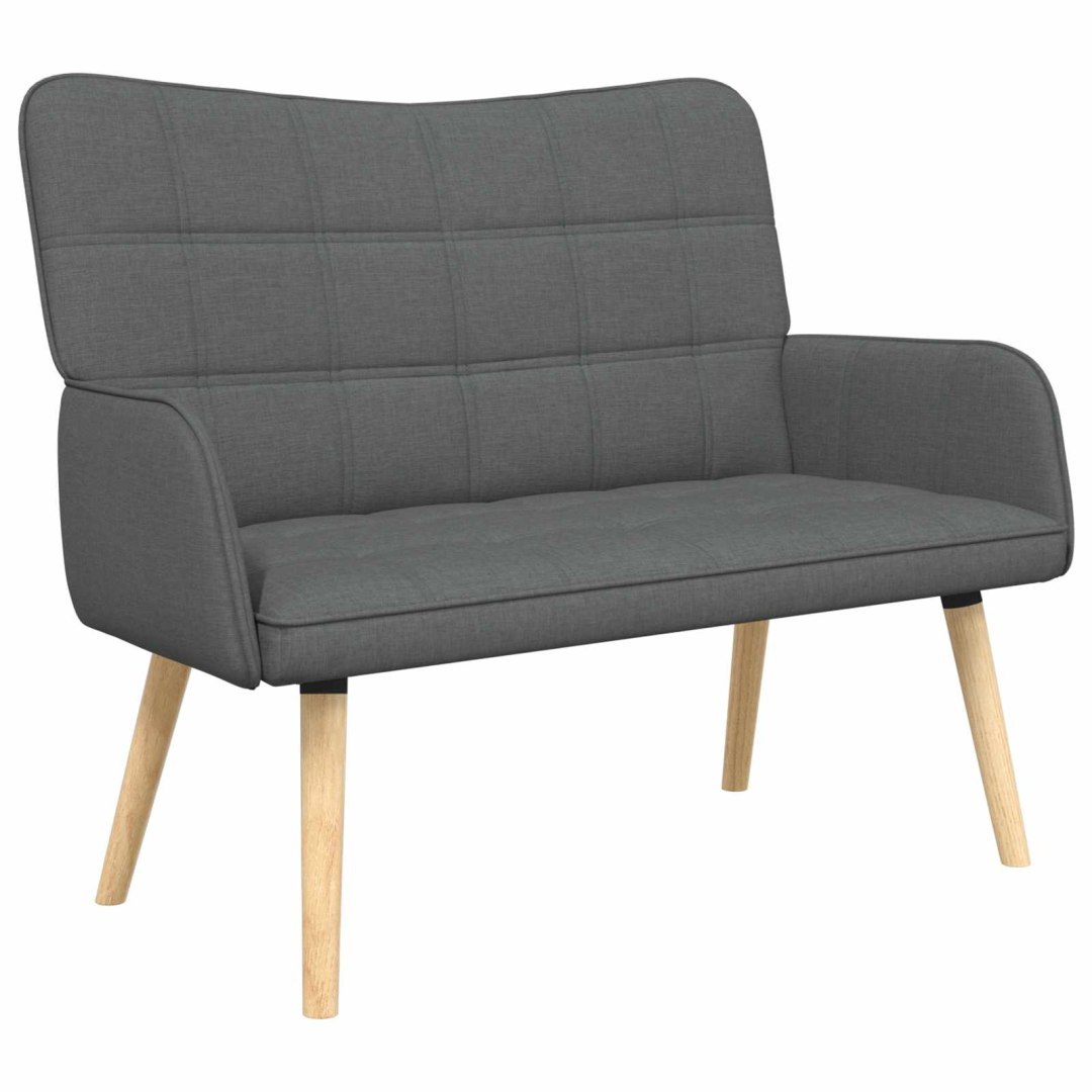 Sofa dwuosobowa ciemnoszary 115 x 61 x 87 cm tkanina